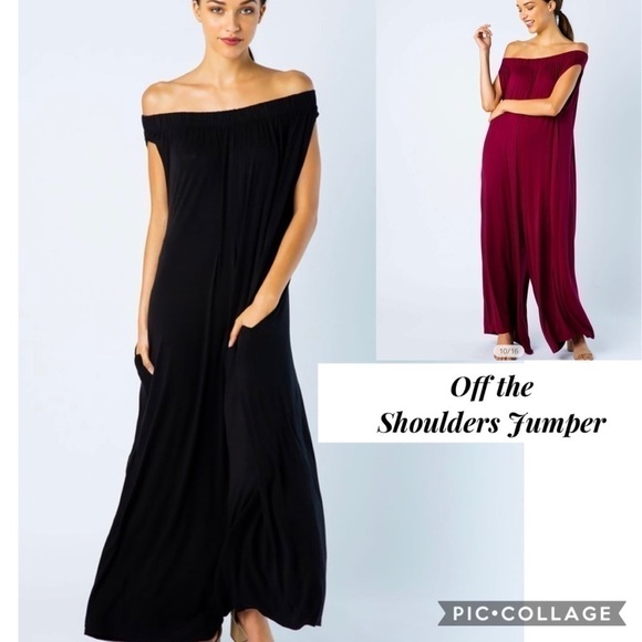 Blu Trends Pants - Black Off The Shoulders Jumper